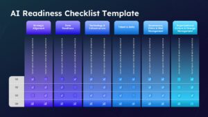 AI Readiness Checklist Google Slide Template - Dark Theme Variant with Matrix Grid and Checkbox System for PowerPoint and Google Slides