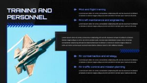 Air Force training and personnel slide template - showcase human capital development with military precision