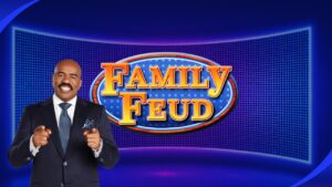 Interactive game show setup with Family Feud PowerPoint Template