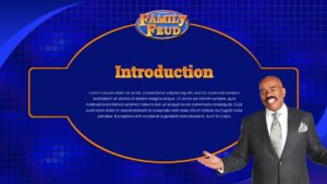 Game rules introduction slide with Family Feud PowerPoint Template