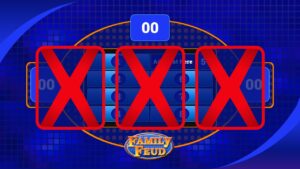 Strike tracking system for wrong answers with Family Feud PowerPoint Template