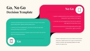 Go No Go Decision Template with green and red sections on light background