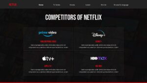 Netflix market impact data visualization with Free Netflix Presentation Template