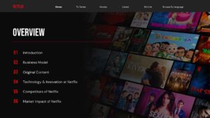 Netflix company introduction slide with Free Netflix Presentation Template
