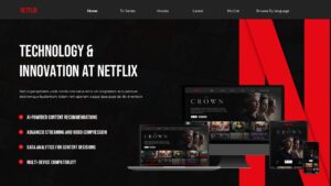 Streaming service competitive analysis with Free Netflix Presentation Template