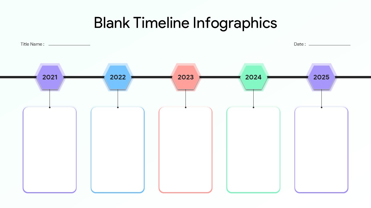Blank Timeline Template Editable in PowerPoint
