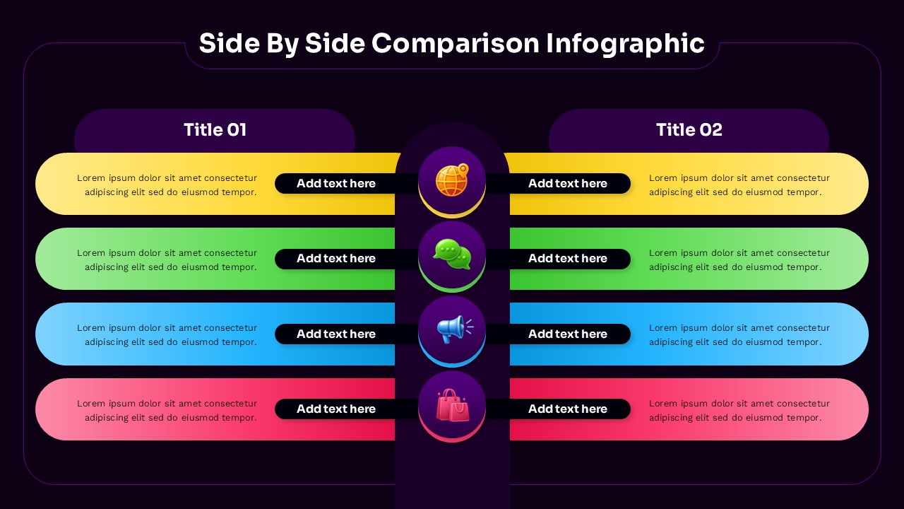 Side By Side Comparison Infographic Template