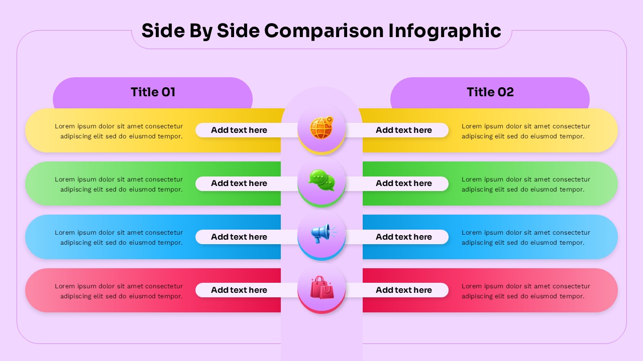 Editable Side By Side Comparison Infographic Template